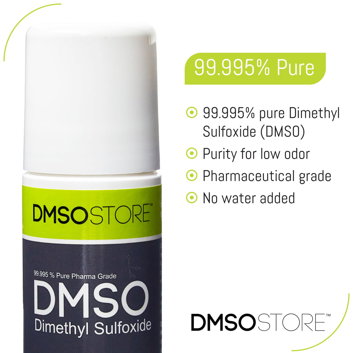 DMSO 3 oz. Roll on 8 Bottle Special Non-diluted 99.995% Low Odor Pharma Grade Liquid in a BPA Free Container