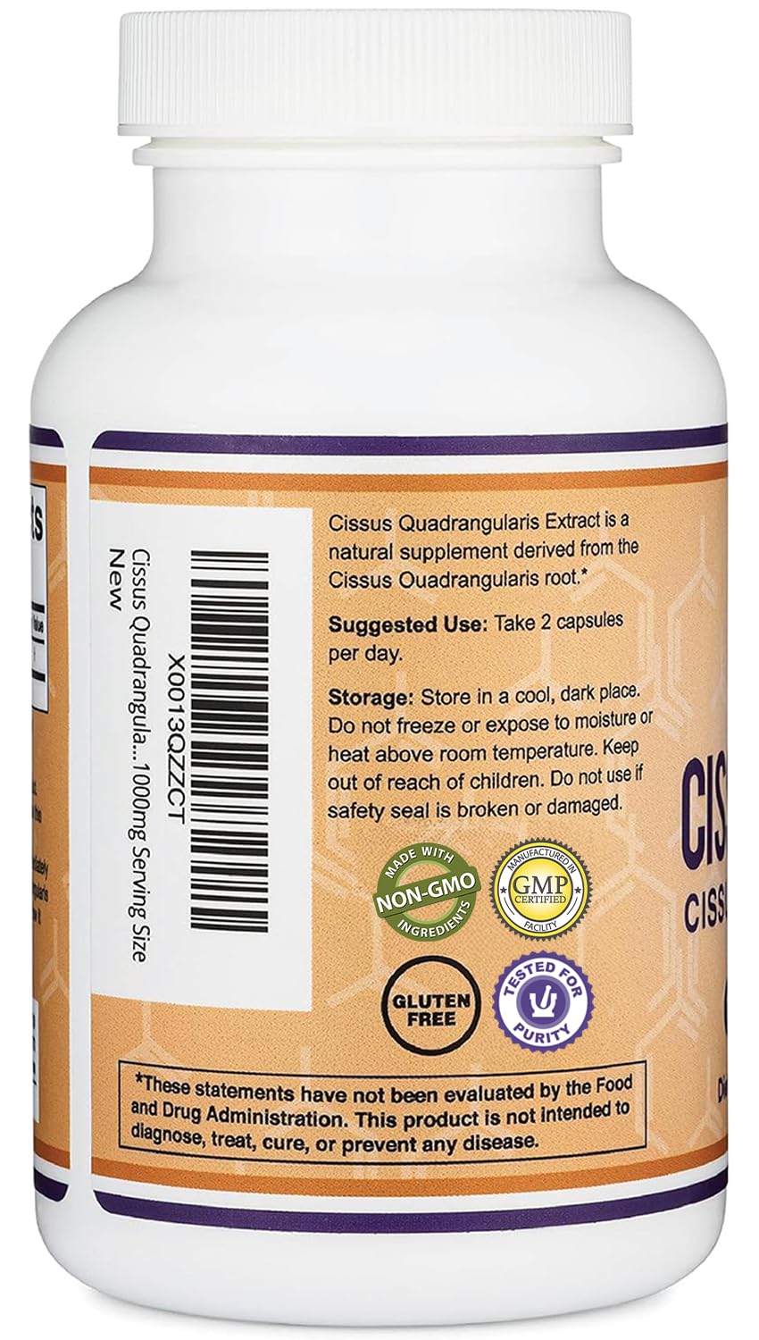 Cissus Quadrangularis Super Extract, 150 Capsules (Non-GMO, Gluten Free) Dietary Supplement for Joint and Tendon Health, 1000mg Serving Size