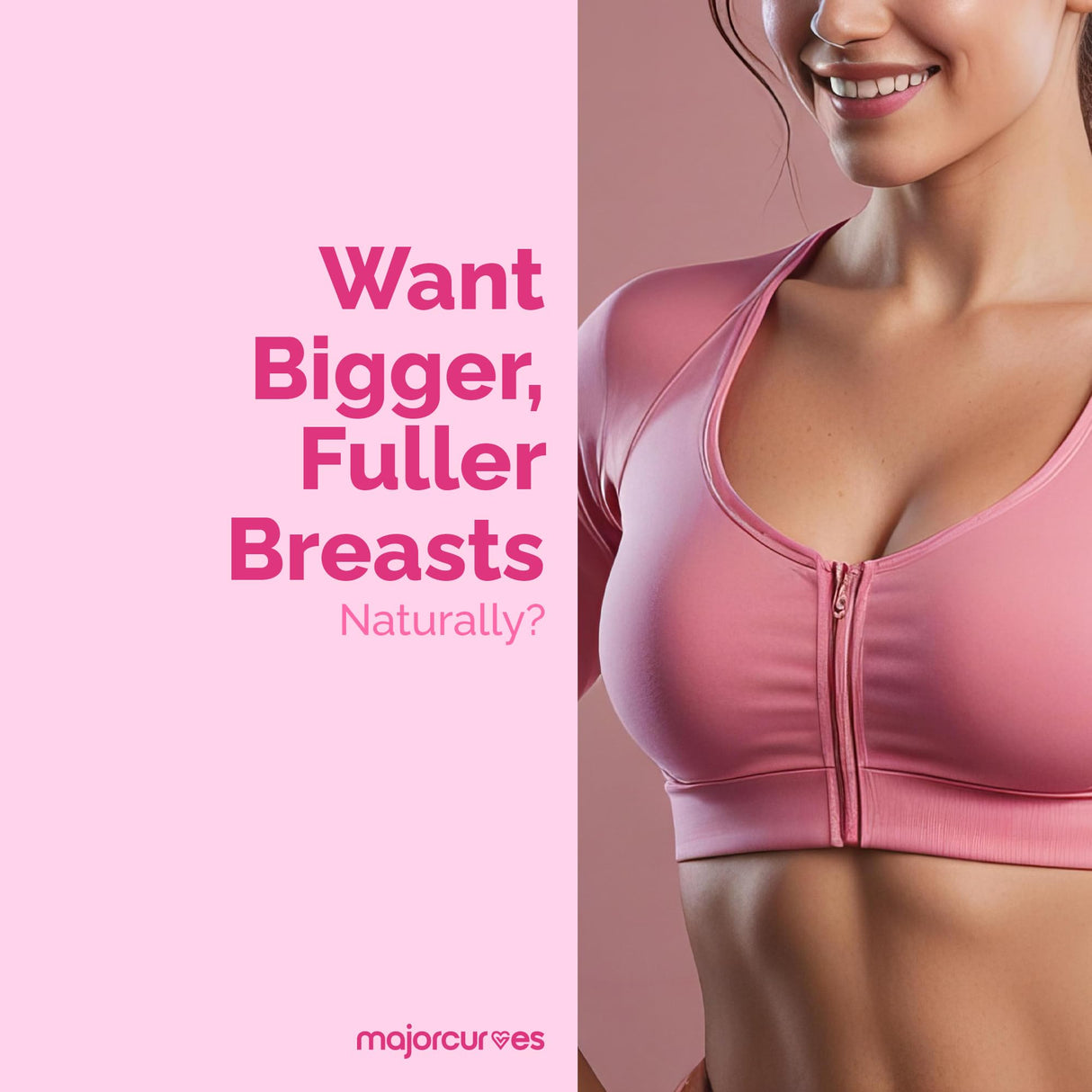 Major Curves Bust Booster Breast Enhancement Pills – Natural Supplement for Breast Growth, Firmness, Fuller Shape, Curvier Bust, Rounder Cleavage, Volume Boost – Made in USA