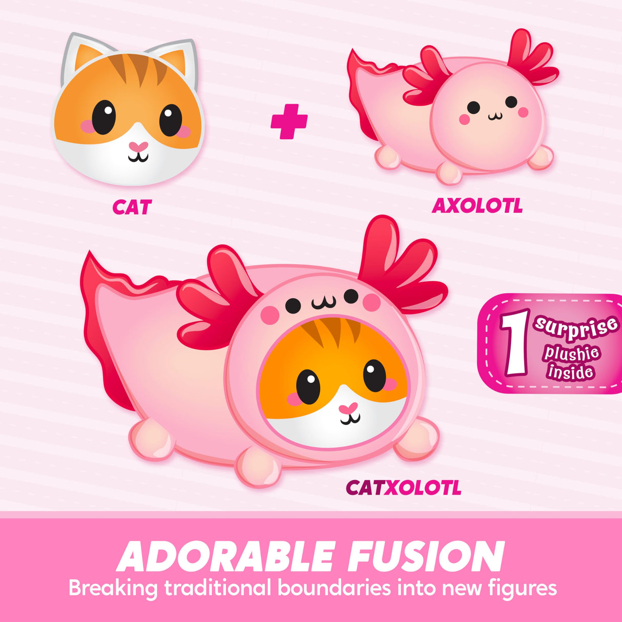 JOYIN Axolotl Plush Toy, Kawaii Axolotl Cat Plush Toy, 11" Soft Plushie, Cute Stuffed Animal Pillow for Kids and Adults, Birthday Gift for Boys and Girls Gift for Christmas