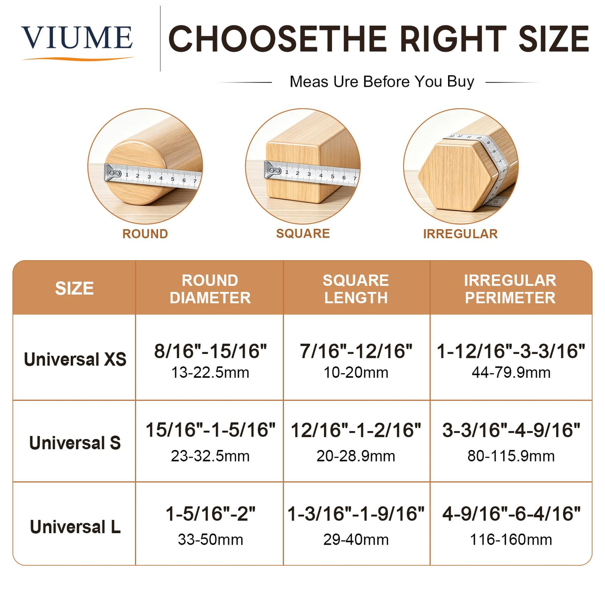 VIUME 32 Pcs Chair Leg Floor Protectors for Hardwood Floors Silicone Covers to Protect Wood Tile Floors Scratches Felt Pads Furniture Leg Caps Reduce Noise (Fit:1.3"-2")