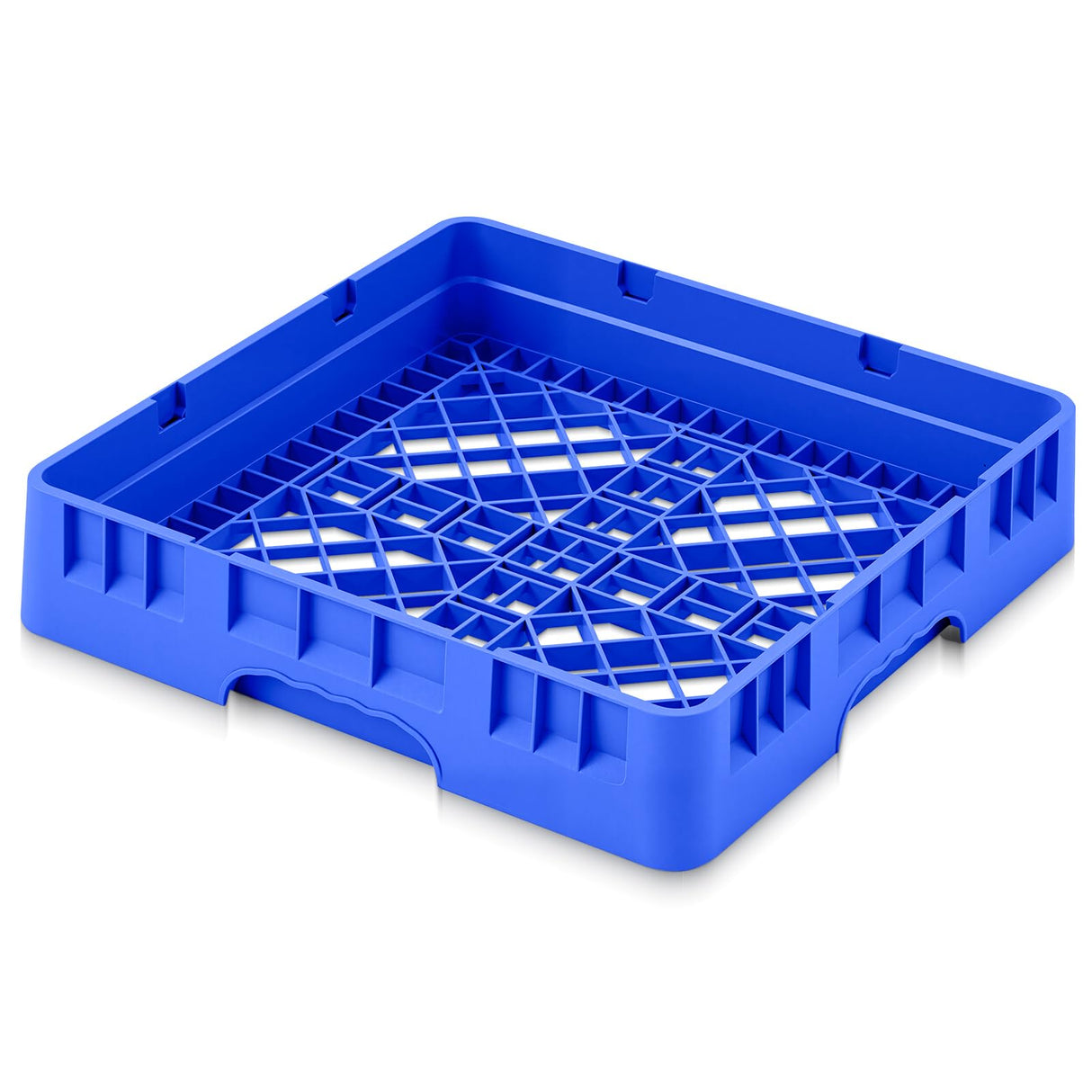 Aurelema 1 Pack Commercial Dishwasher Tray Rack Polypropylene Full Size Flatware Rack for Bowls Plates Knives Forks Cups (Basic,Blue)