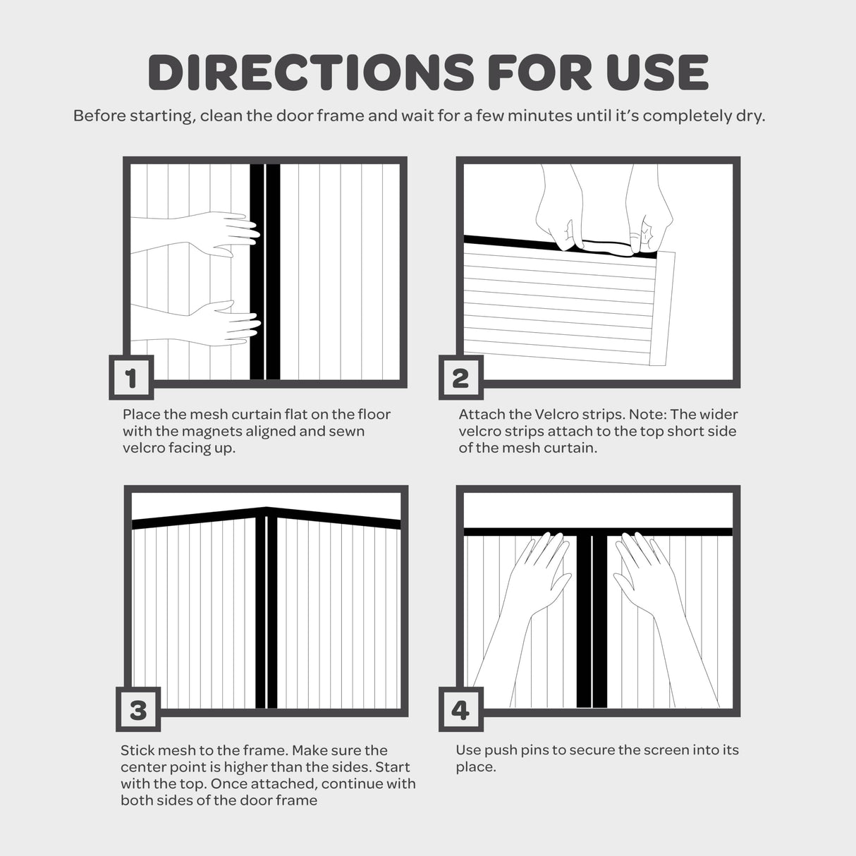 Hands-Free Magnetic Screen Door, Heavy Duty Fiberglass Self Sealing Screen Door Mesh Protector, Pet & Kid-Friendly, Stay-Open Buckle Keeps Bugs Out While Nature in, Fits Door Size (39.4" x 82.7")