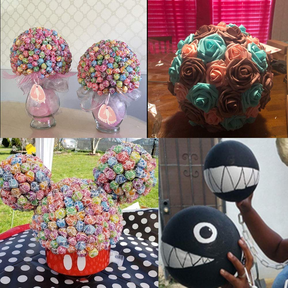 DIYASY 8’ Large White Foam Balls,2 Pack Giant Foam Balls,Smooth Solid Craft Balls for Christmas DIY Ornaments.