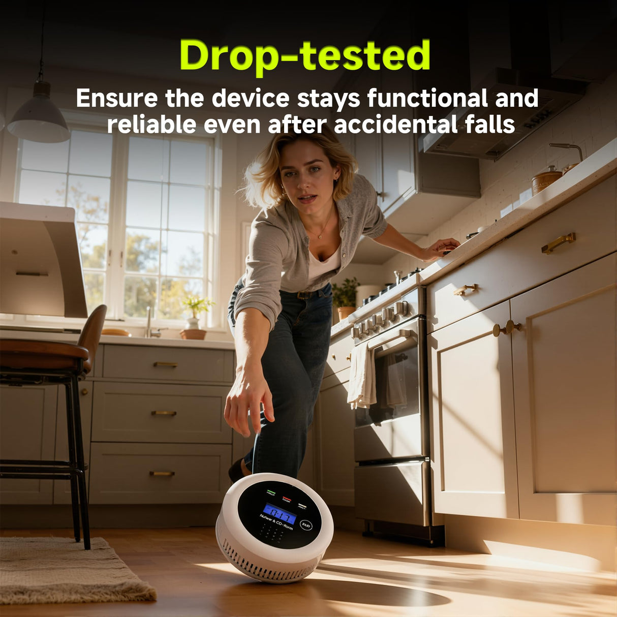 Drop-Tested Dual-Purpose Smoke and Carbon Monoxide Detector, Up to 10-Year Battery, Fewer False Alarm, U.S. Certified Safety Alarm for Home Use and Home Inspection, Easy to Install (White)