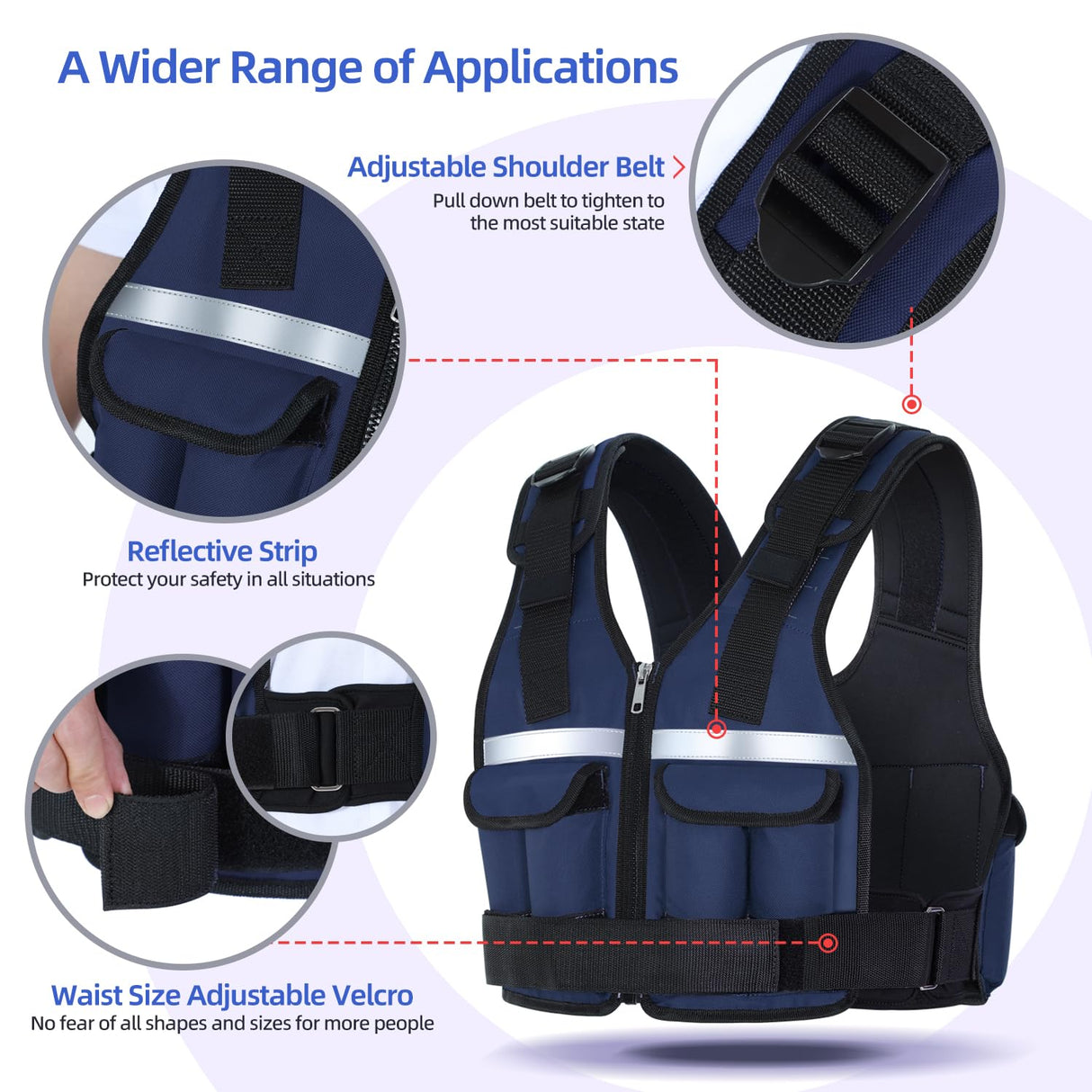 Adjustable Weighted Vest Weights Set: Sportneer 2-18 lbs/2-42 lbs Body Weight Vests 16 In 1 Fast Adjust Running Vest for Men Women Gym Home Workout Fitness Strength Training 2-18/42 lbs Removable