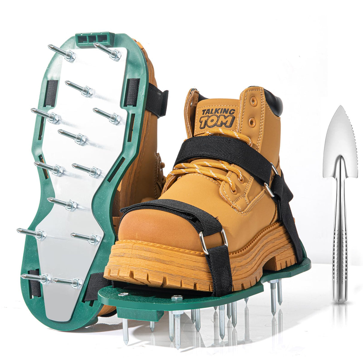 Lawn Aerator Shoes with 3/4" Metal Spikes, Soil Aeration Tool for Yard