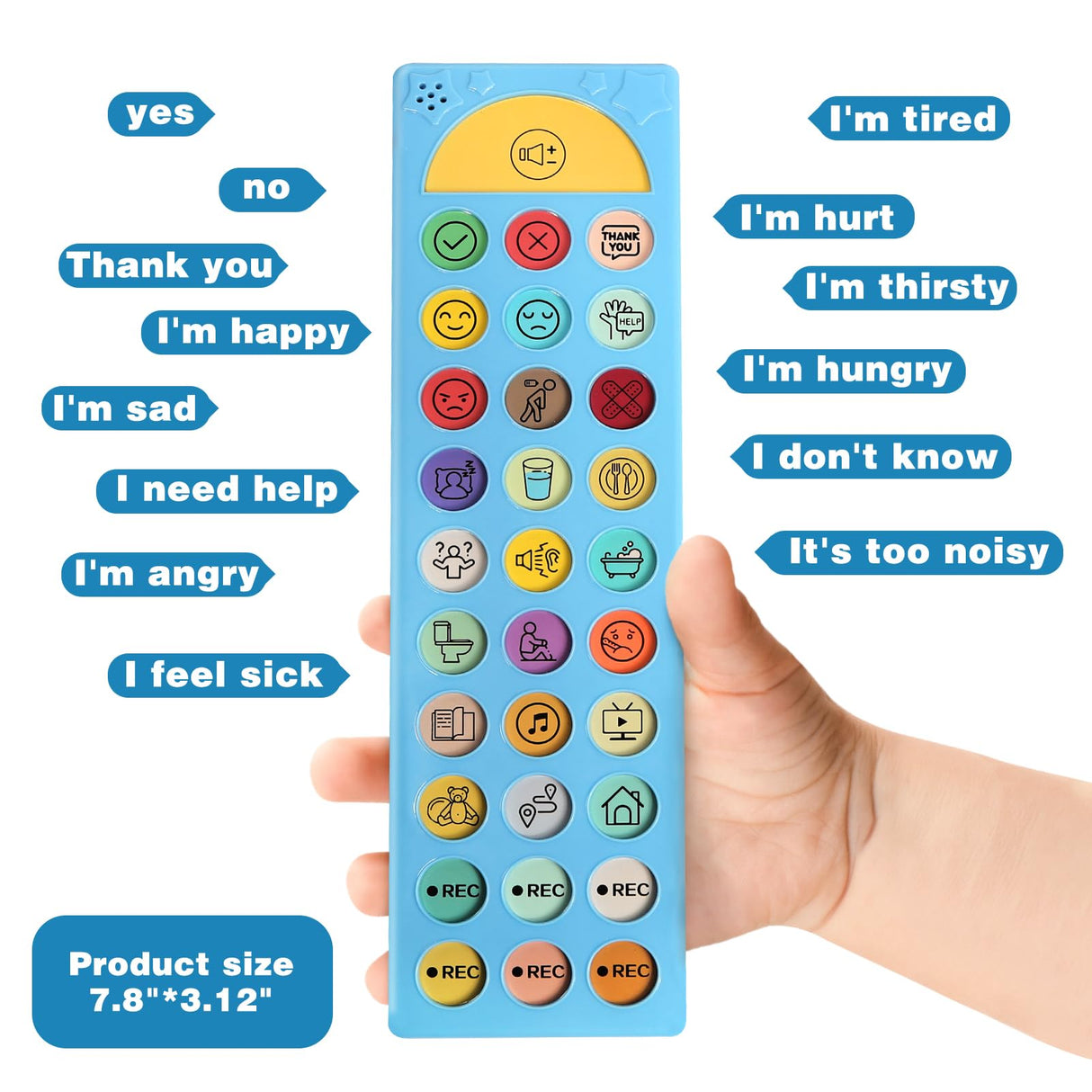 AAC Device for Autism, Joyreal Non Verbal Communication Tools for Speech Therapy & Stroke Rehab. Autism Talking Aids with 6 Programmable Buttons & Adjustable Volume, Autism Toys for Kids and Adults