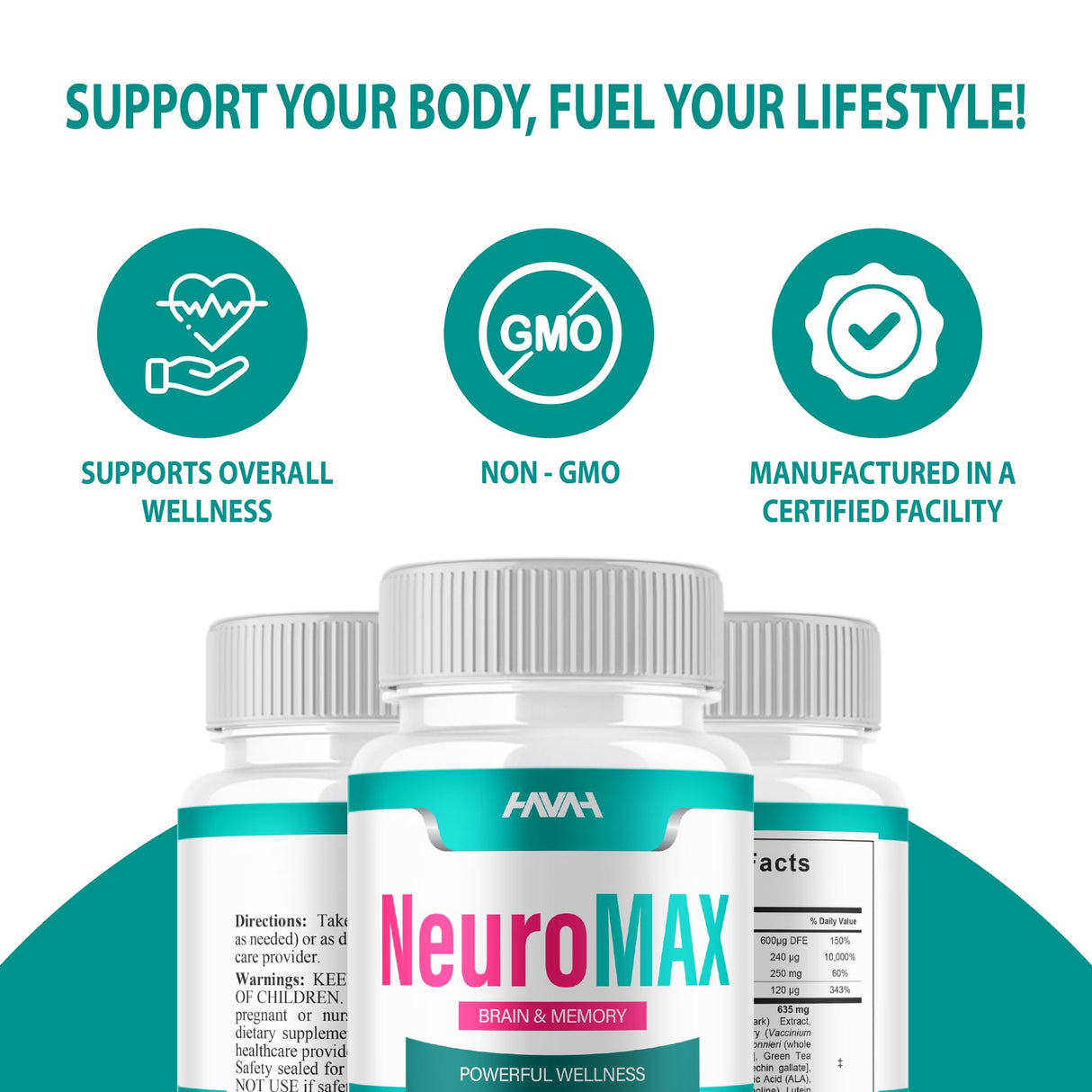 NeuroMax Brain and Memory Supplement NueroMax Pills, NeuroMax Brain and Memory Advanced Overall Health & Wellness Multivitamin Supplement, NueroMax Brain and Memory Premium Capsules (60 Capsules)