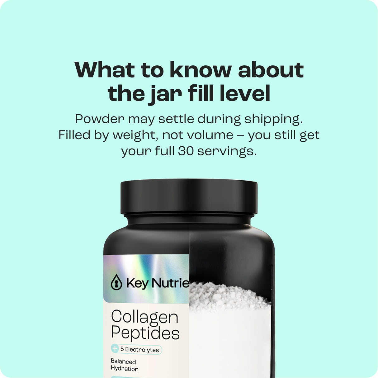 KEY NUTRIENTS Collagen Peptides Powder, Multi Collagen Peptides Powder, Collagen Powder Unflavored Electrolytes, Collagen Supplements, Collagen Peptides for Women, Collagen for Men (30 Servings)