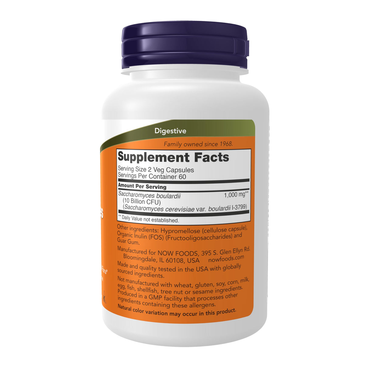 NOW Foods Supplements, Saccharomyces Boulardii, 5 Billion CFU Probiotic, 120 Veg Capsules