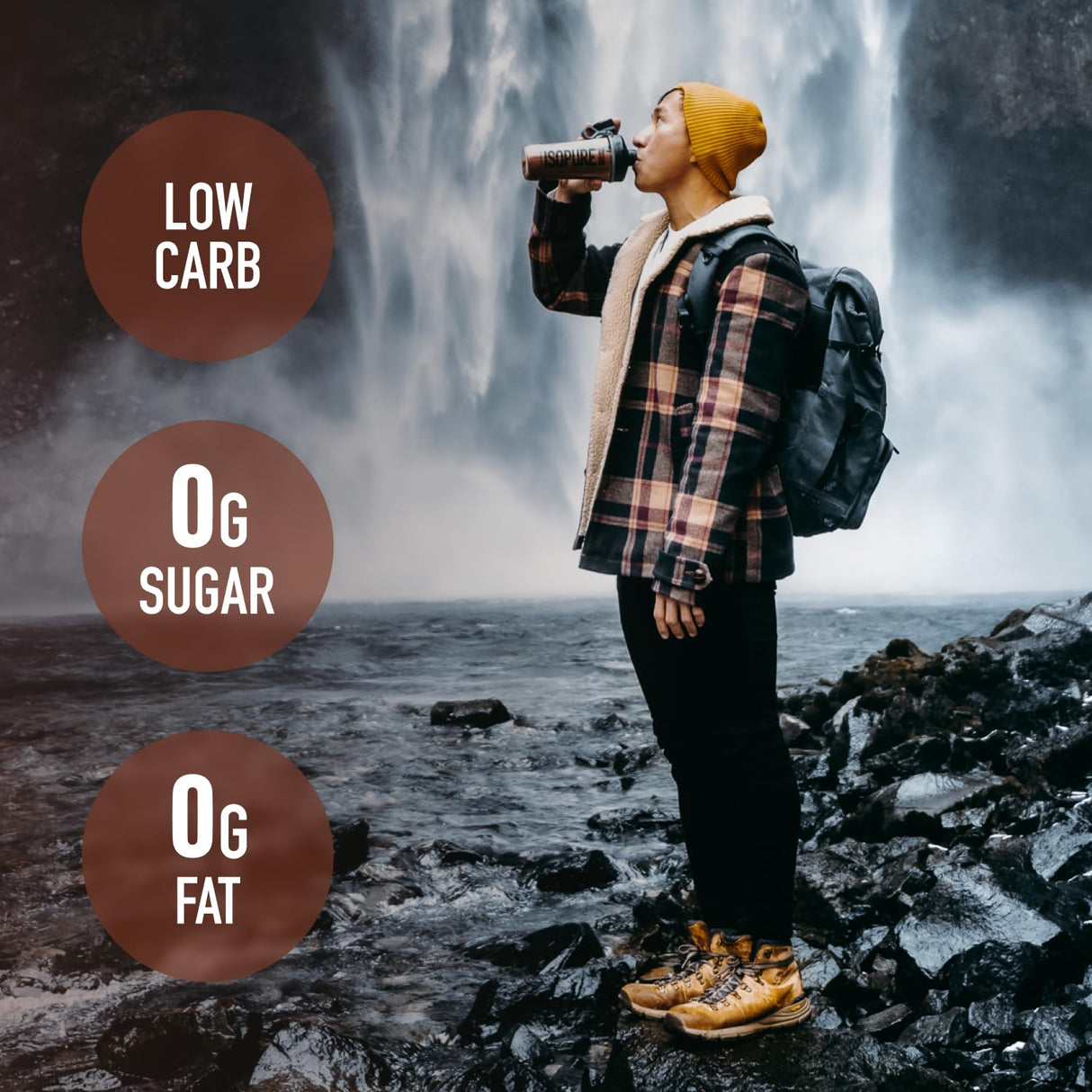 Isopure Low Carb 100% Pure Whey Isolate Protein Powder, Lactose Free, Gluten Free, With Vitamins, Dutch Chocolate, 25g Protein Per Serving, 7.5 Lbs, 103 Servings (Packaging May Vary)