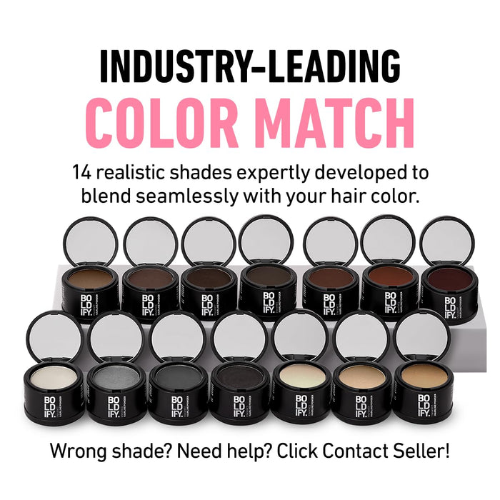 BOLDIFY Hairline Powder Instantly Conceals Hair Loss, Root Touch Up Hair Powder, Hair Toppers for Women & Men, Hair Fibers for Thinning Hair, Root Cover Up, Stain-Proof 48 Hour Formula (Light Blonde)