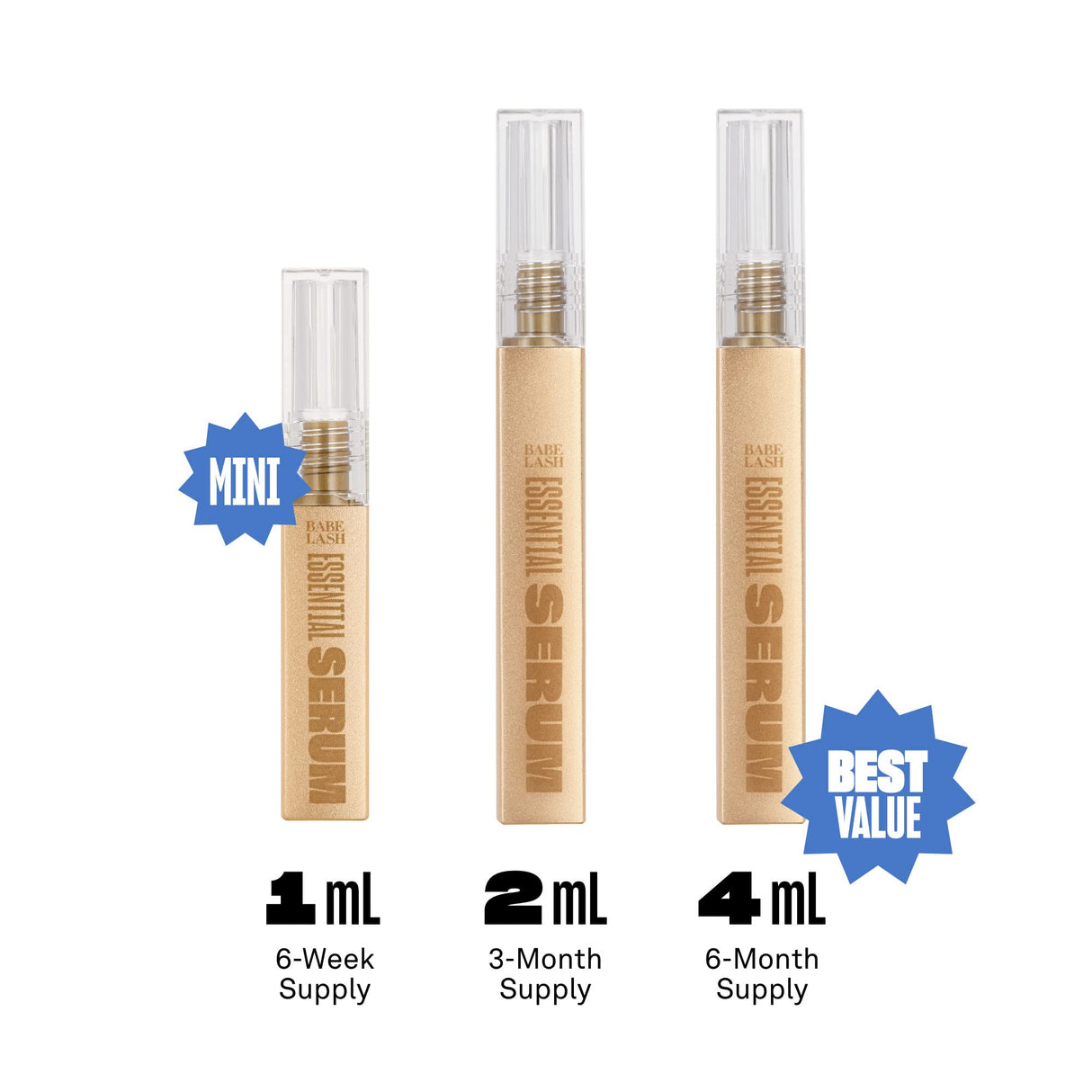 Babe Original Eyelash Serum for Natural, Fuller & Longer Looking Eyelashes - Lash Serum Hydrates Lashes for Lash, Brow & Lash Extensions - 4mL