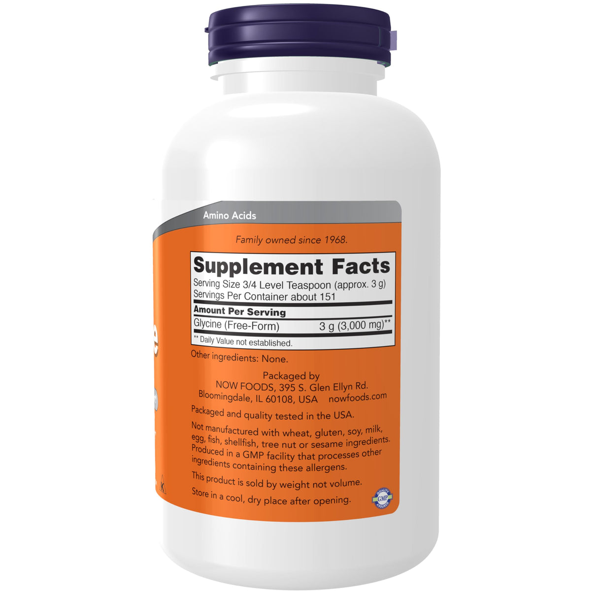 NOW Foods Supplements, Glycine Pure Powder, Promotes Restful Sleep*, Neurotransmitter Support*, 1-Pound