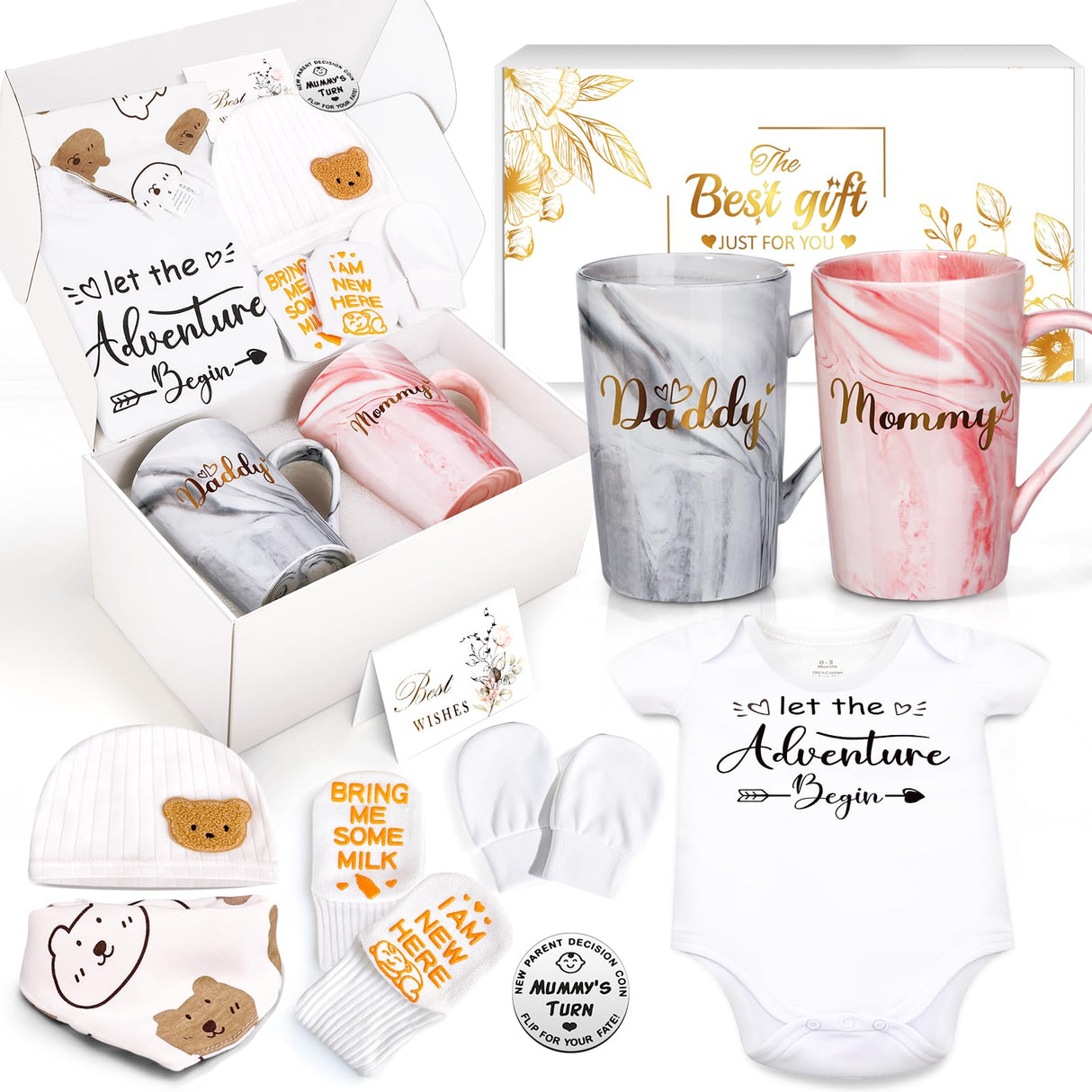 Christmas Stocking Stuffers White Elephant Gifts for Adults: Gender Reveal Gifts for Parents to Be, Baby Shower Gifts for Mom to Be, Pregnancy Gifts for First Time Moms, Expecting Parents Gifts Set