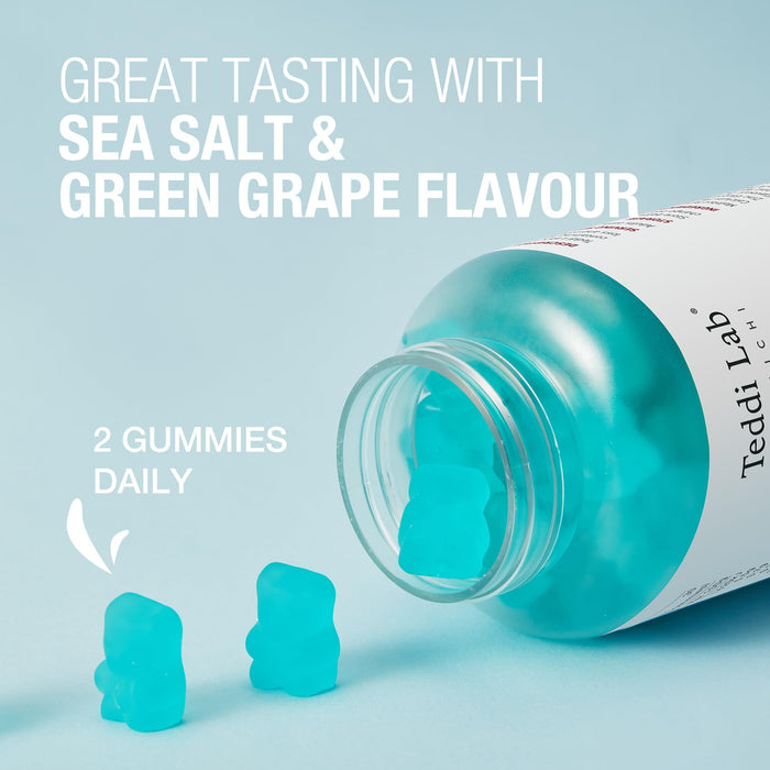 Unichi Hair Boost Gummy, 5200mcg Biotin Formulated with Zinc and Pantothenic Acid for Stronger and Thicker Hair, Great Tasting with Sea Salt & Green Grape Flavour, 60 Count