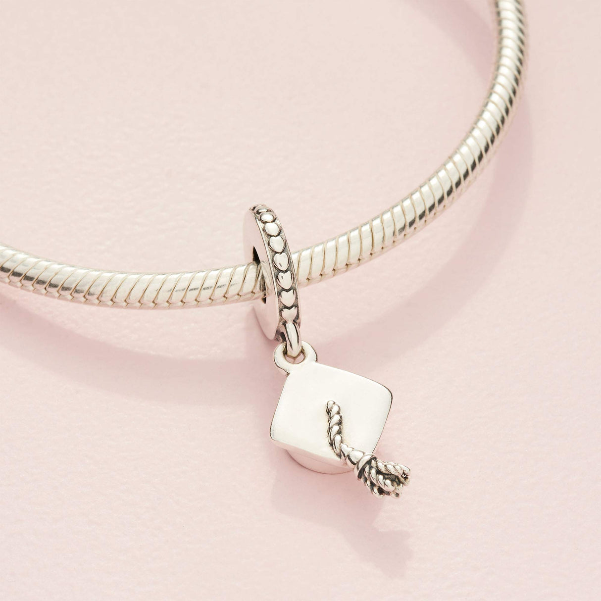 PANDORA Graduation Cap Dangle Charm - Hand-Finished Keepsake - Jewelry for Women with Gift Box - Compatible Moments Charm Bracelets - Sterling Silver