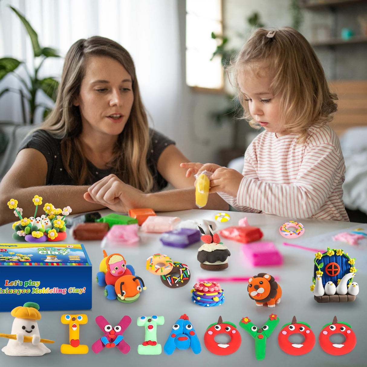 Ixiaoyoo Air Dry Clay, 100 Colors Modelling Clay for Kids, Safe & Non-Toxic, DIY Model Art & Crafts Toys with Sculpting Tools, Home Party Favors, Birthday & Christmas Gifts for Ages 3-12 Boys & Girls