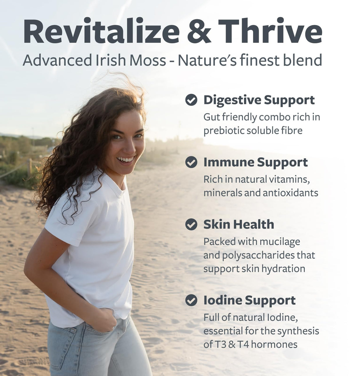 Organic Irish Sea Moss Capsules - Organic Sea Moss Capsules with Bladderwrack Burdock Root and Black Pepper Extract for Enhanced Absorption - Vegan Non-GMO & Made in The USA (2 Month Supply)