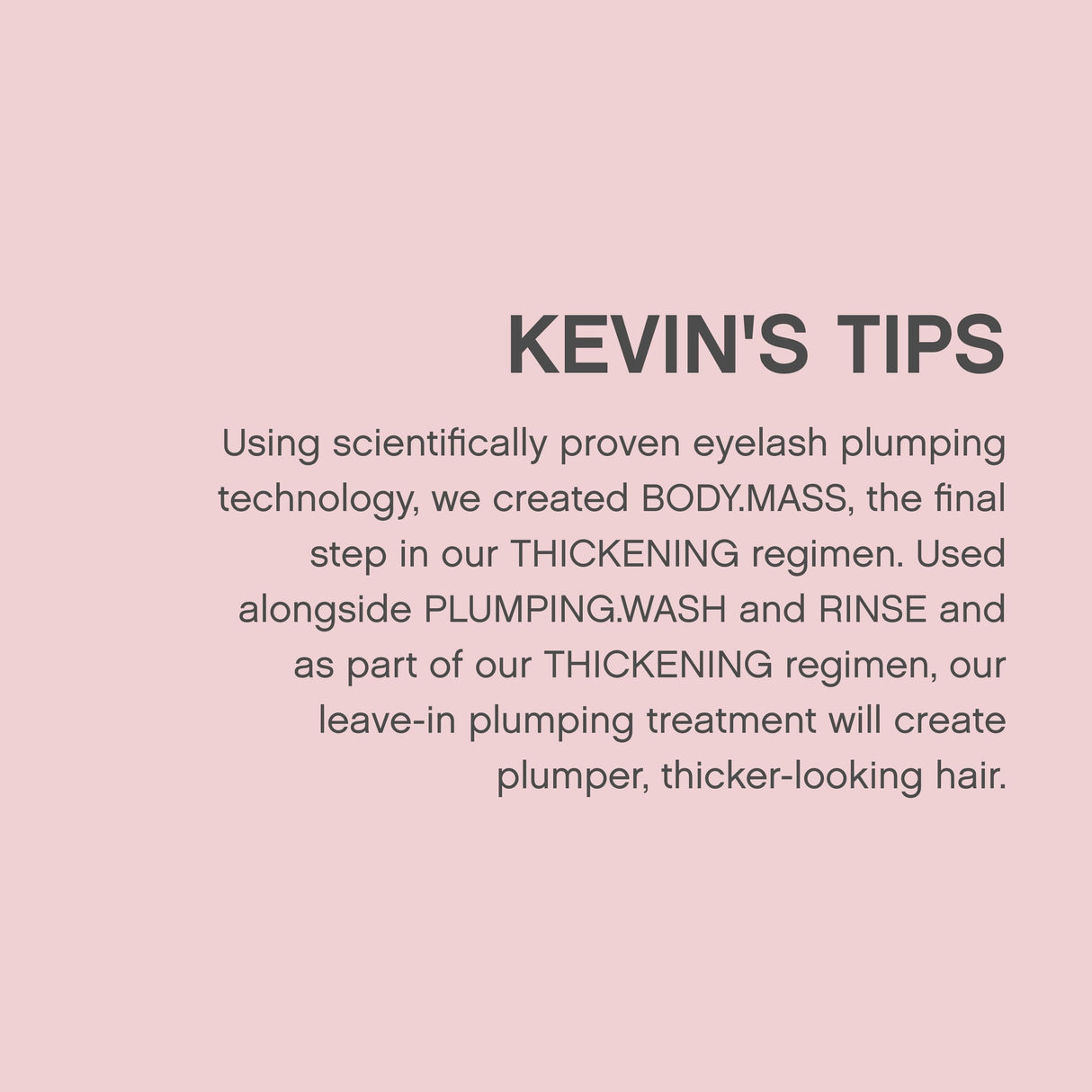 Kevin Murphy Body Mass For Thinning Hair Treatment -Option 3.4 oz