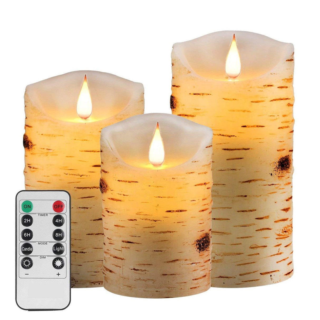 Biyanuo Flameless Battery Operated LED Candles 3D Wick with10key Button Remote Control 24-Hour Timer Set of 3 Electric Flickering Pillar Real Wax,Wedding, Party, Christmas and Home Decoration