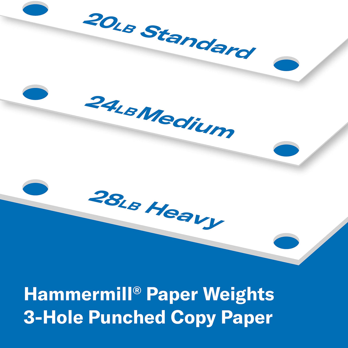 Hammermill Printer Paper, 20 lb Copy Paper, 3 Hole - 1 Pallet, 40 Cases (200,000 Sheets) - 92 Bright, Made in the USA, 162032P