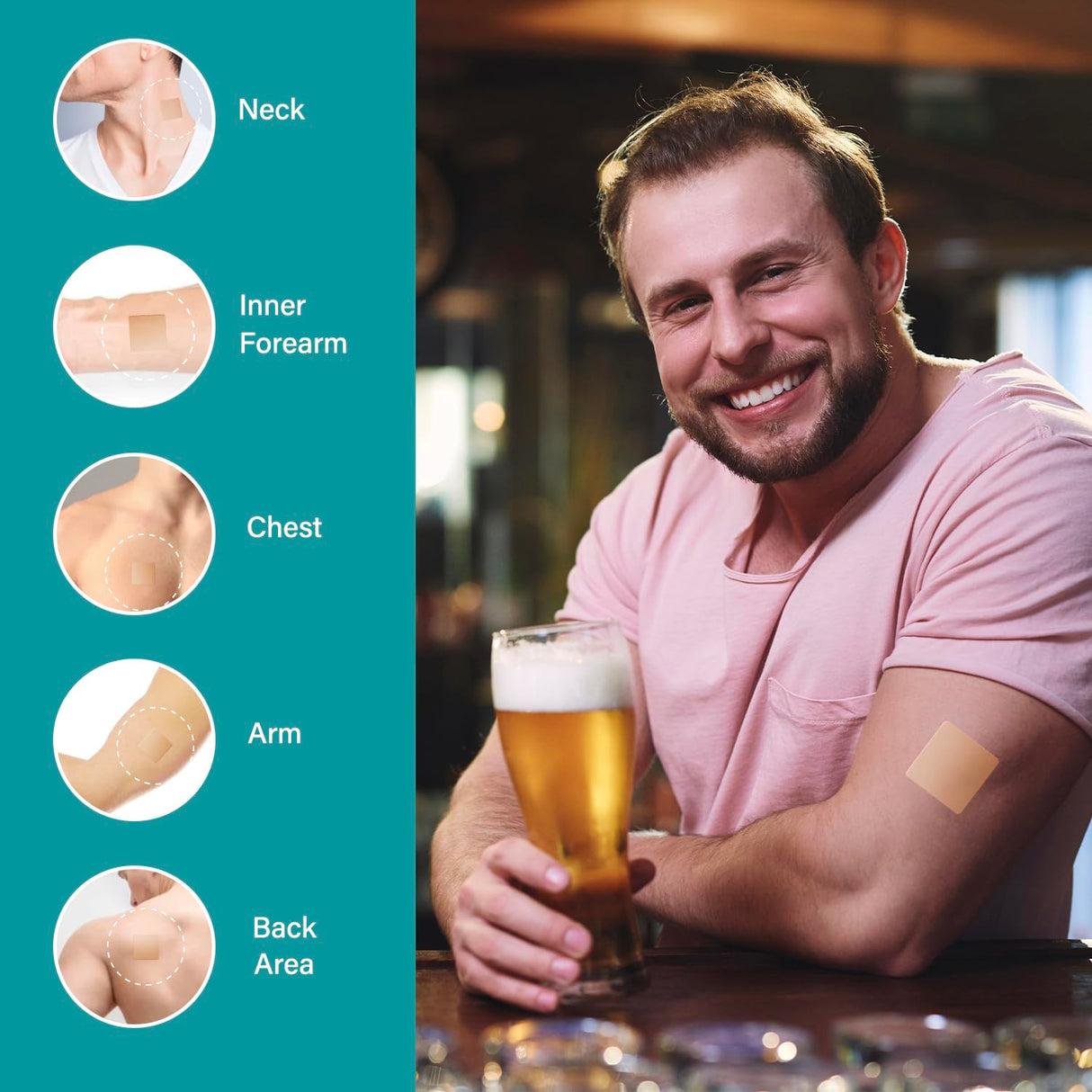 Party Recovery Patch: Fast-Acting Relief for Men and Women with Green Tea, Use Before Drinking, Enjoy No Regret Night and Wake Up Refreshed