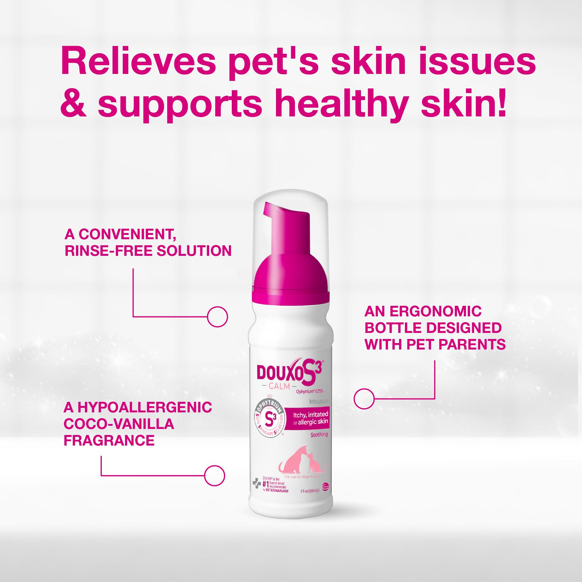 Douxo S3 Calm Itch Soothing Mousse for Dogs & Cats