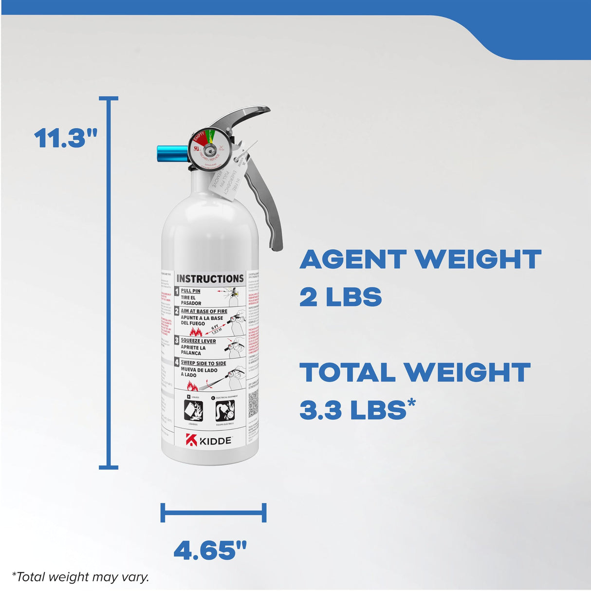 Kidde Mariner 5 Fire Extinguisher for Boats and Watercrafts, 5-B:C, MAR5