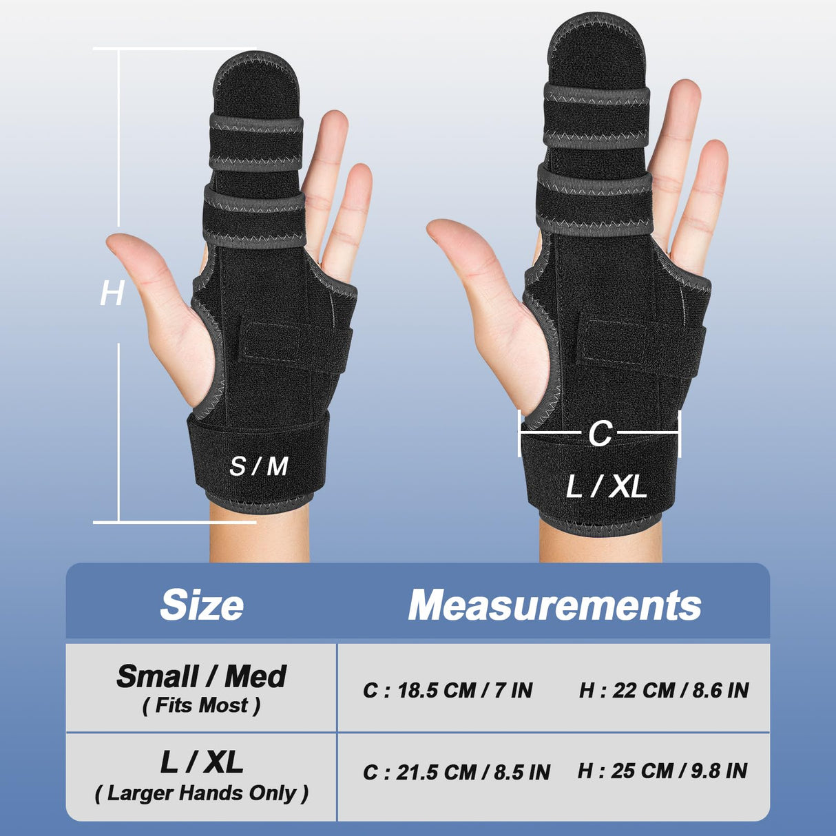 TISMOD Trigger Finger Splint: Support the Middle, Index, little or Ring Finger, Hand Splint Brace-Treating Hand Fractures, Arthritis, Mallet Finger or Metacarpal Fractures (Right Hand)