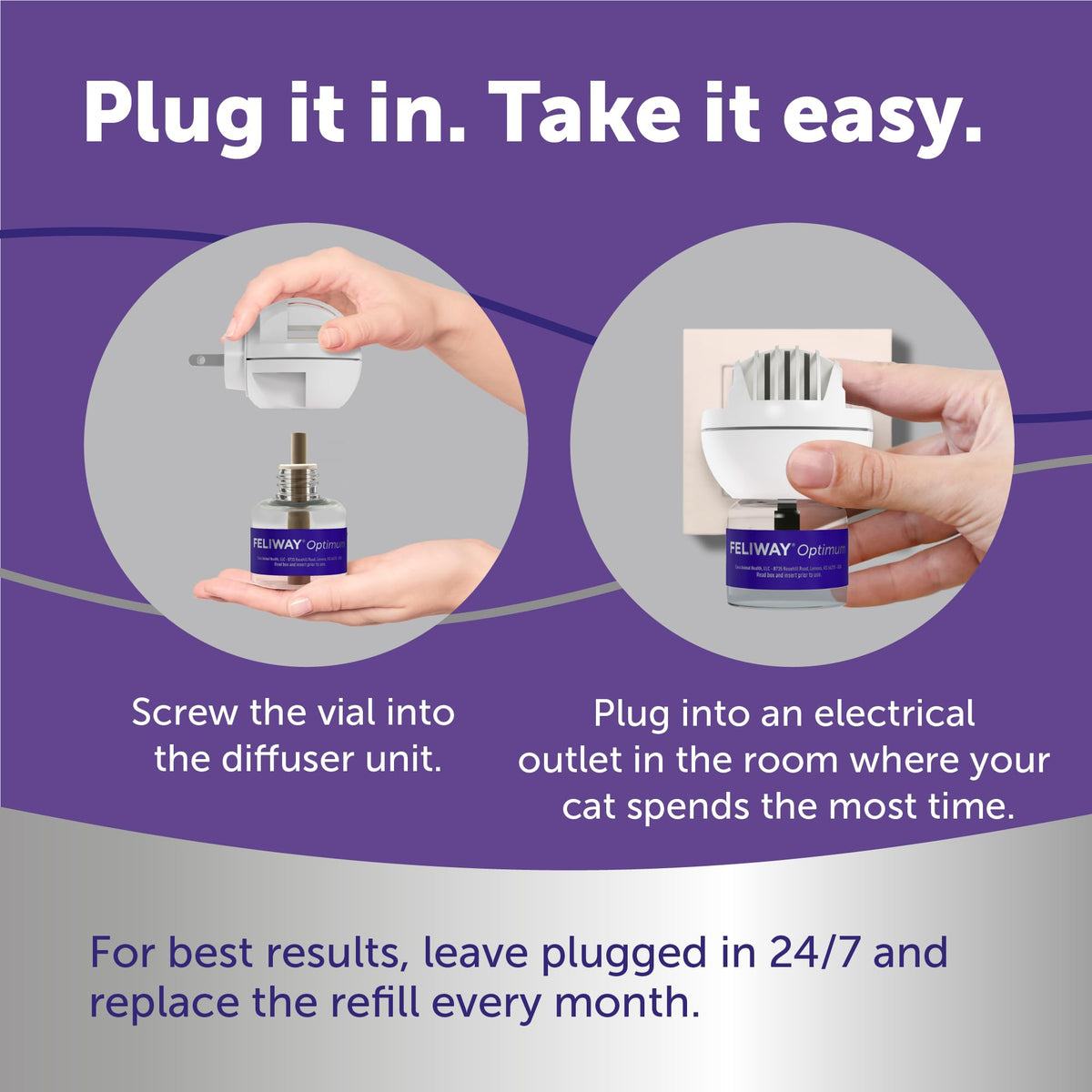 FELIWAY Optimum Cat Calming Pheromone Diffuser Kit