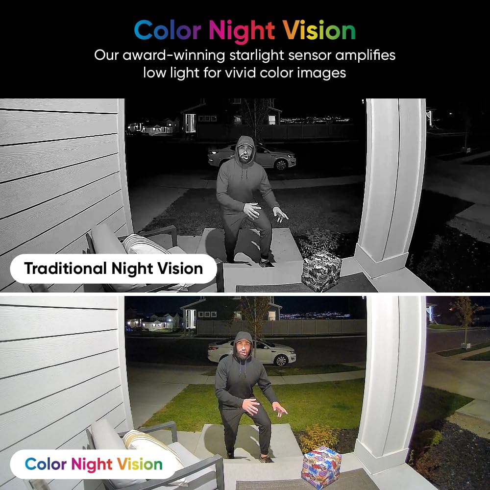 Wyze Video Doorbell v2, Wired, 2K Video, Two-Way Audio, Color Night Vision, Compatible with Alexa & Google Assistant, Black (Renewed)