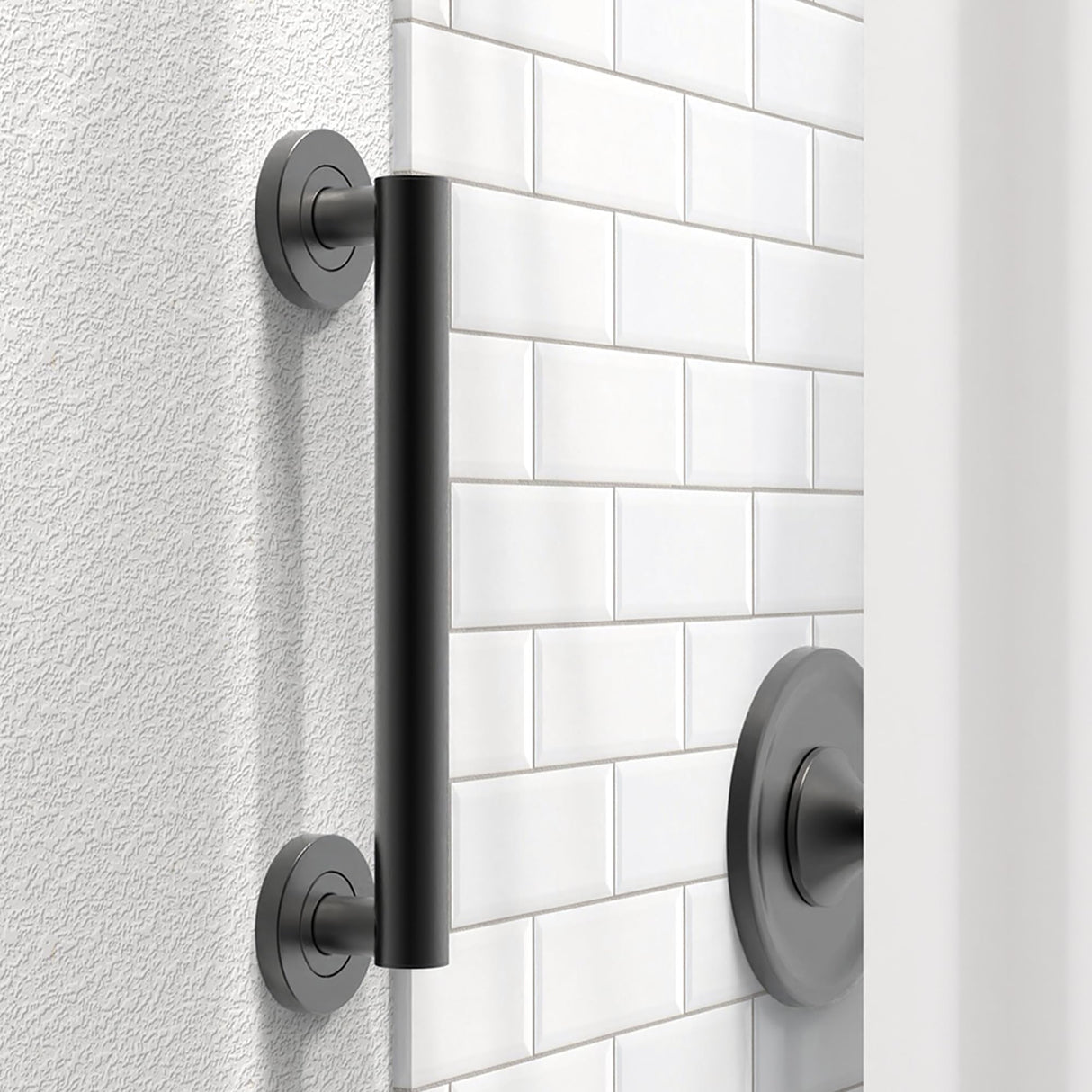 AquaChase ADA Compliant Grab Bar, 500lbs Weight Support for Bath Safety (12 inch, Matte Black)