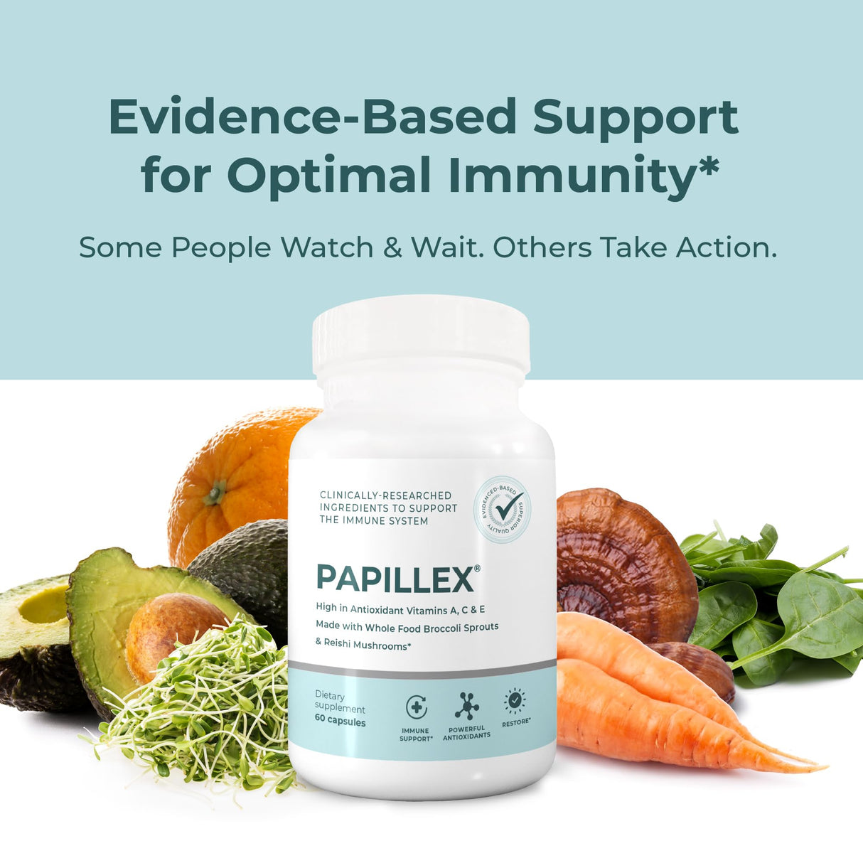 Papillex Dietary Supplement Tablets by Papillex - All Natural Immune Support - Immunity Defense - Best Immune System Booster - Organic 60 Capsules