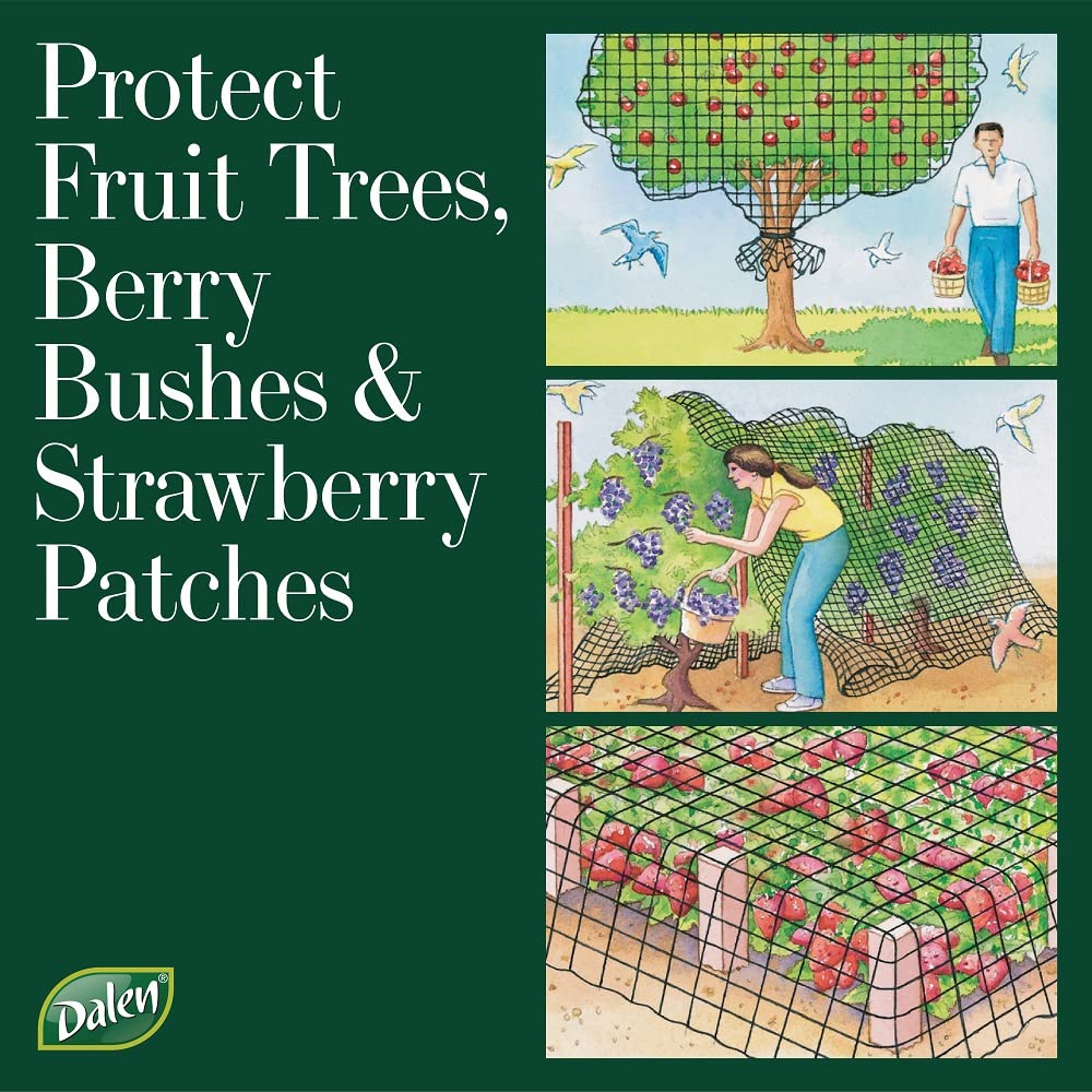 Dalen Bird-X Protective Mesh Netting for Fruit Trees & Berries - 28 x 28 ft