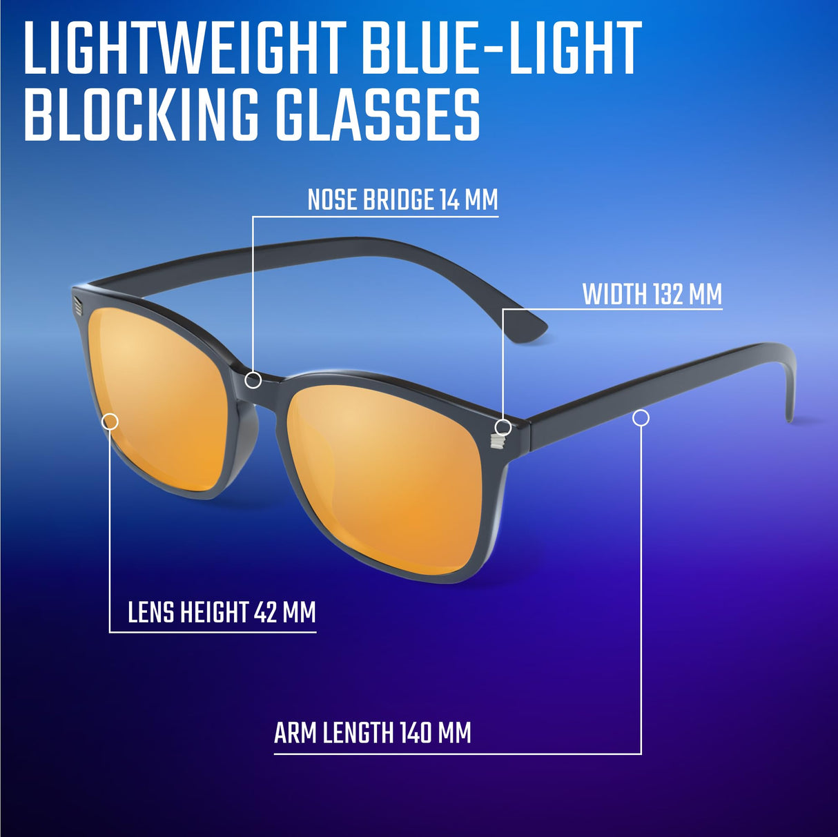 livho High Tech Blue Light Glasses - Advanced up to 99% Blue Light Blocking Computer Glasses - Anti Eyestrain & UV Glare