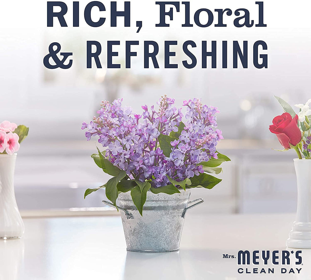 MRS. MEYER'S CLEAN DAY Multi-Surface Everyday Cleaner, Limited Edition Lilac Scent, Removes Dirt & Freshens Surfaces, 16 FL OZ Spray Bottle (Pack of 6)