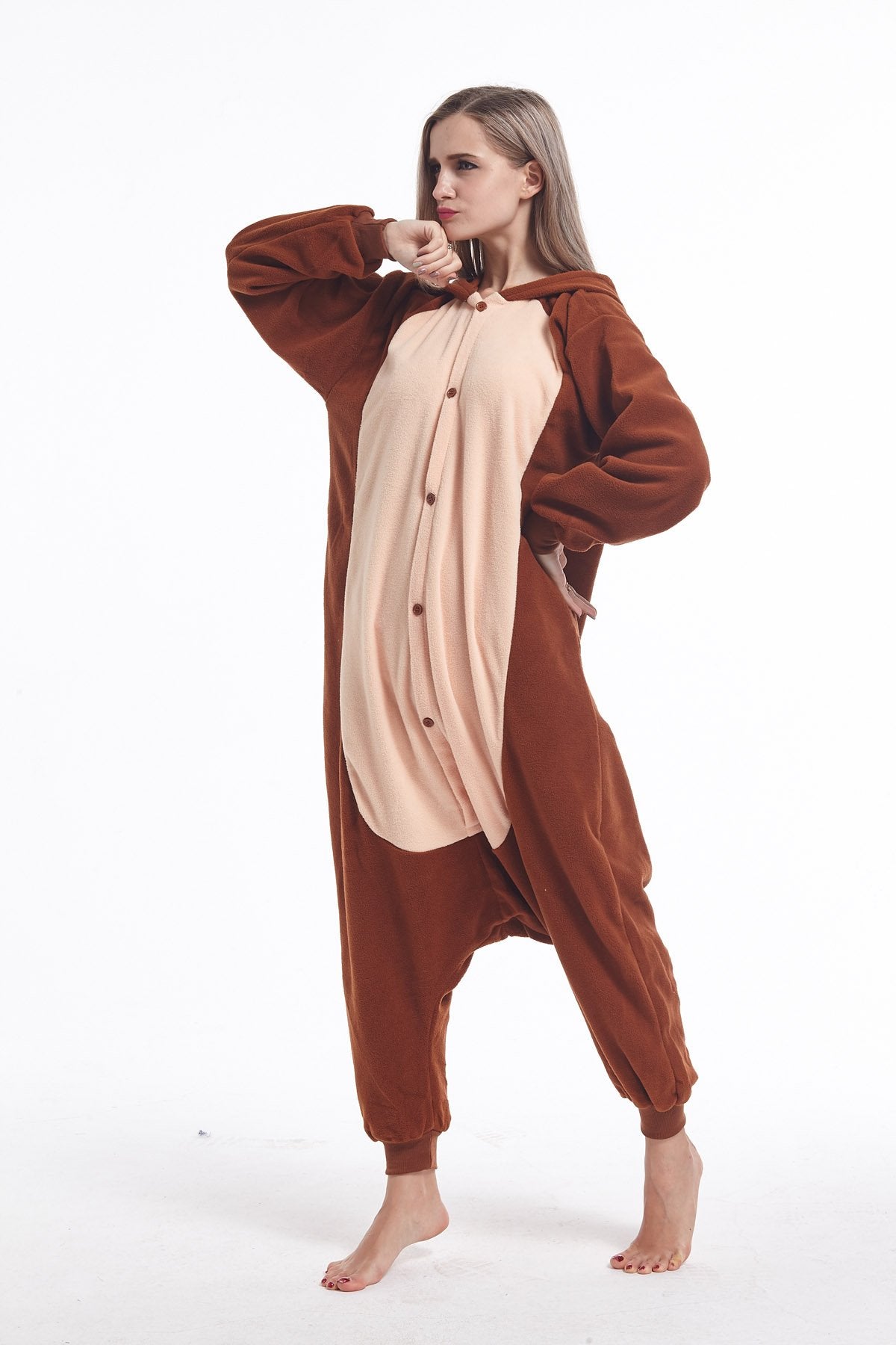 Sqlszt Animal Monkey Onesie Adult Unisex Christmas One Piece Halloween Cosplay Costume Pajamas Suit for Women Men