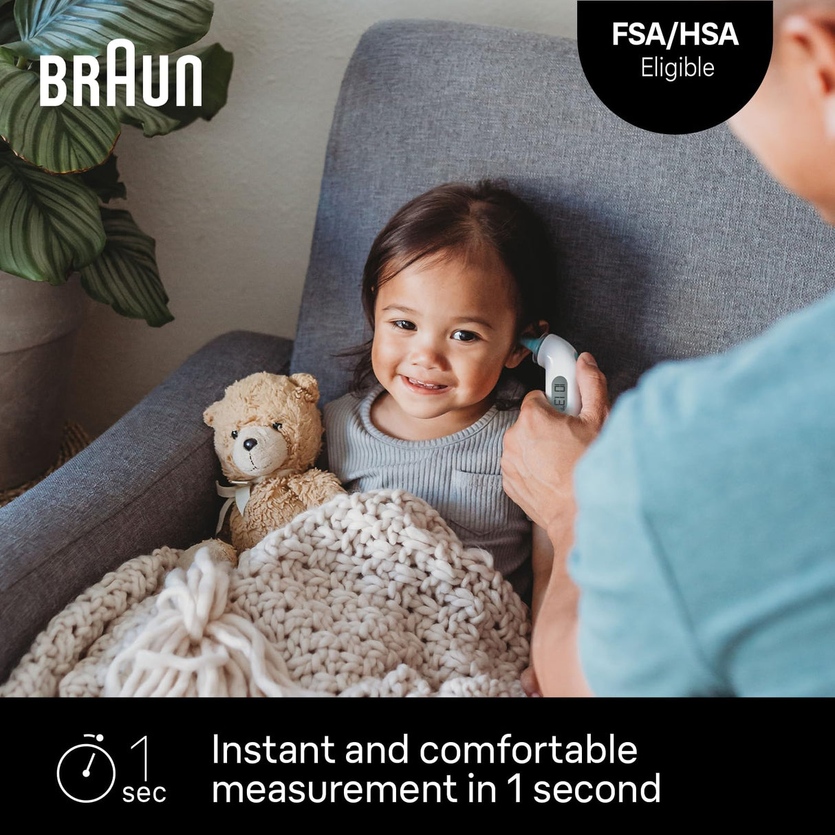 Braun ThermoScan 4 Digital Ear Thermometer, Professional Accuracy with Color Coded and Audio Fever Guidance for Babies, Toddlers, Kids and Adults, FSA and HSA Eligible