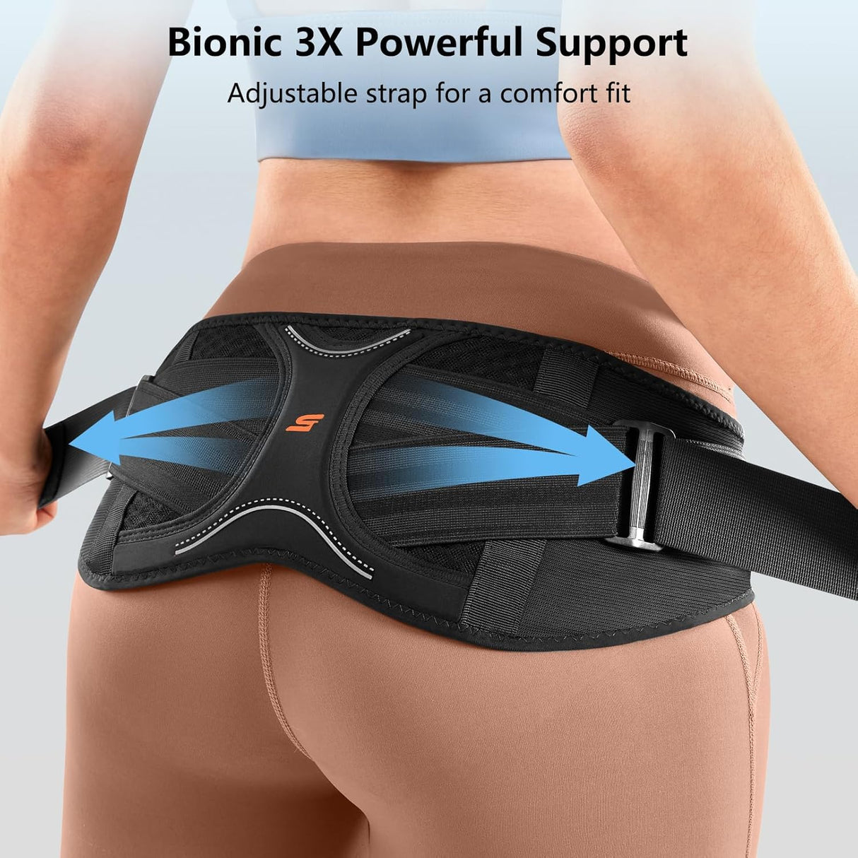 SueStar Sacroiliac Belt with Removable 3D Massage Pad, Hip Brace for SI Joints Pain, Lower Back Pain and Sciatica Nerve Relief, Anti-slip Si Joint Belt for Women,Gery.2XL