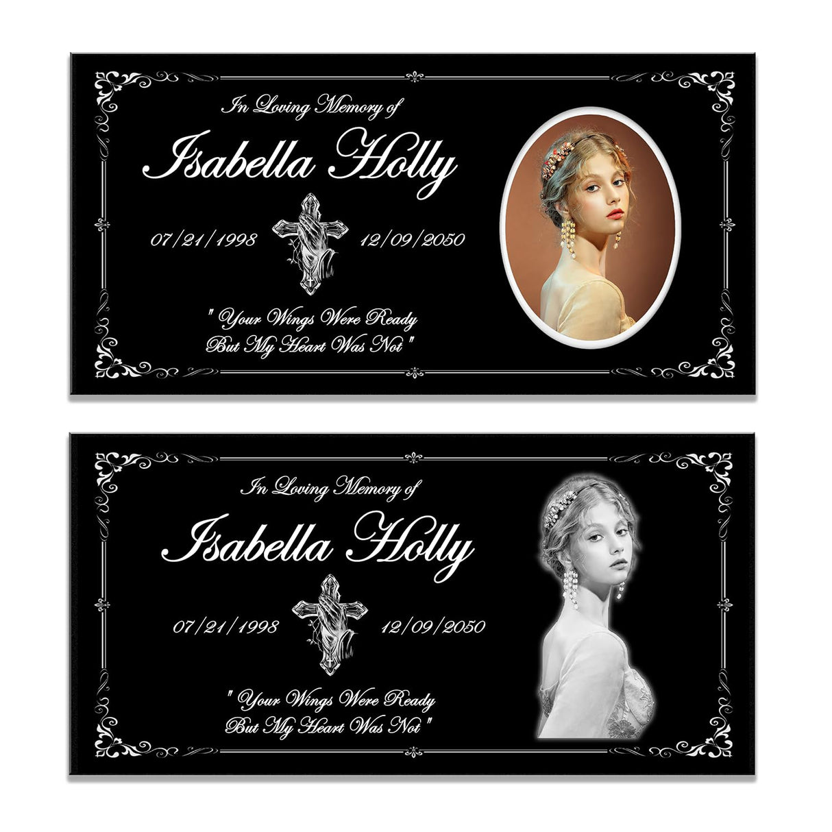 Human Memorial Stones Personalized, Grave Markers, Customized Permanent Use Porcelain Photo, Memorial Plaque Outdoors, Headstones for Graves