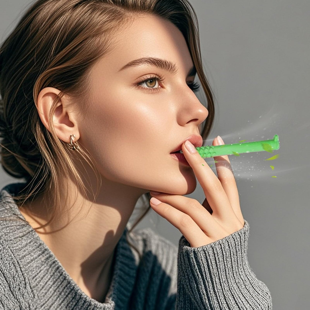 Chewable Breather Quit, Stop Smoking Aids Work Chewable Breath Sticks, Breather Sticks with Essential Oil for Aromatherapy On The Go, Fresh Breath (6)