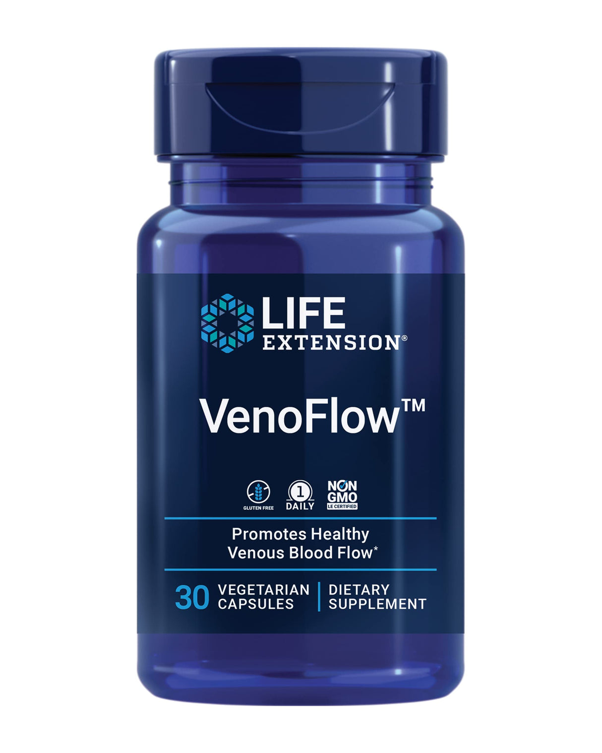 Life Extension VenoFlow™, nattokinase Enzyme, French Maritime Pine bark Extract, Supports Healthy Vascular Function, arm and Leg Circulation, Gluten Free, Non-GMO, Vegetarian, 1-Daily, 30 Capsules