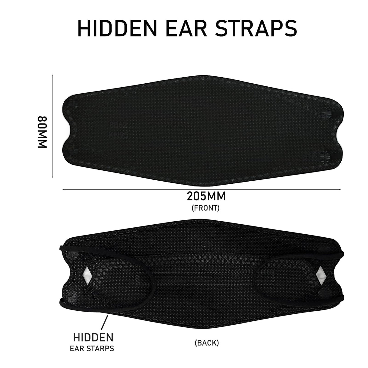 Luesay kn95 Face Masks 50 Pack, Breathable Comfortable and Disposable KN95 Mask, Black