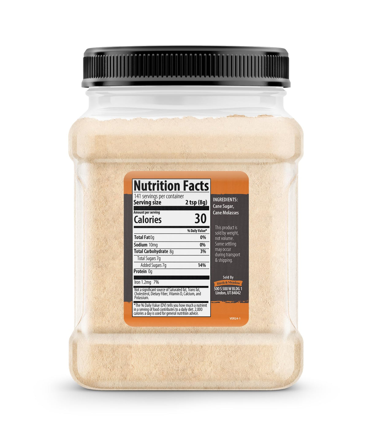 Birch & Meadow 1.5 lb of Molasses Powder, Sweetener, For Baking