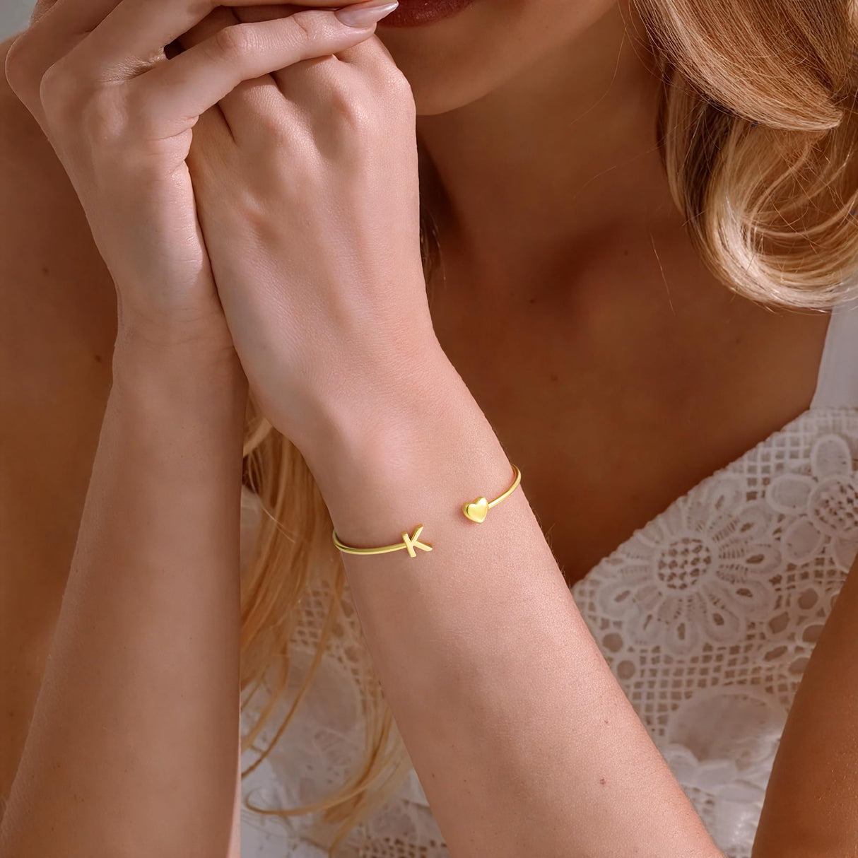 Turandoss Initial Letter M Bangle Bracelet for Teen Girls Gifts Trend Stuff