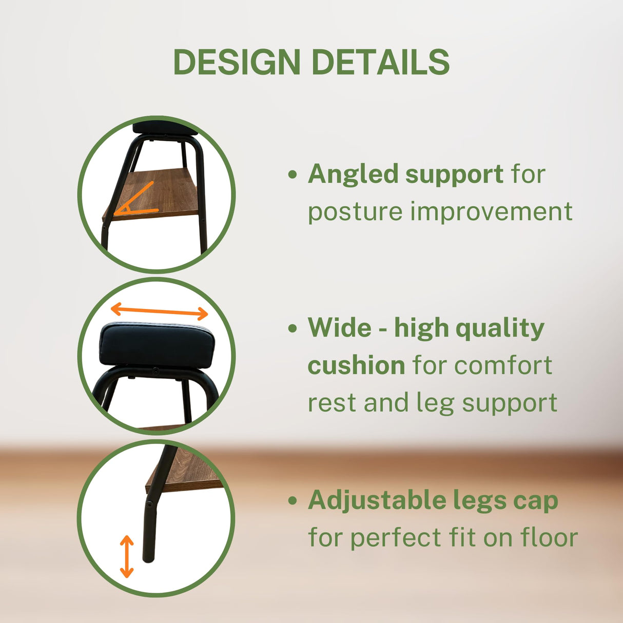 Double Step Footrest Under Desk Versatile Foot Stool Ottoman for Comfortable Desk Work Office Life