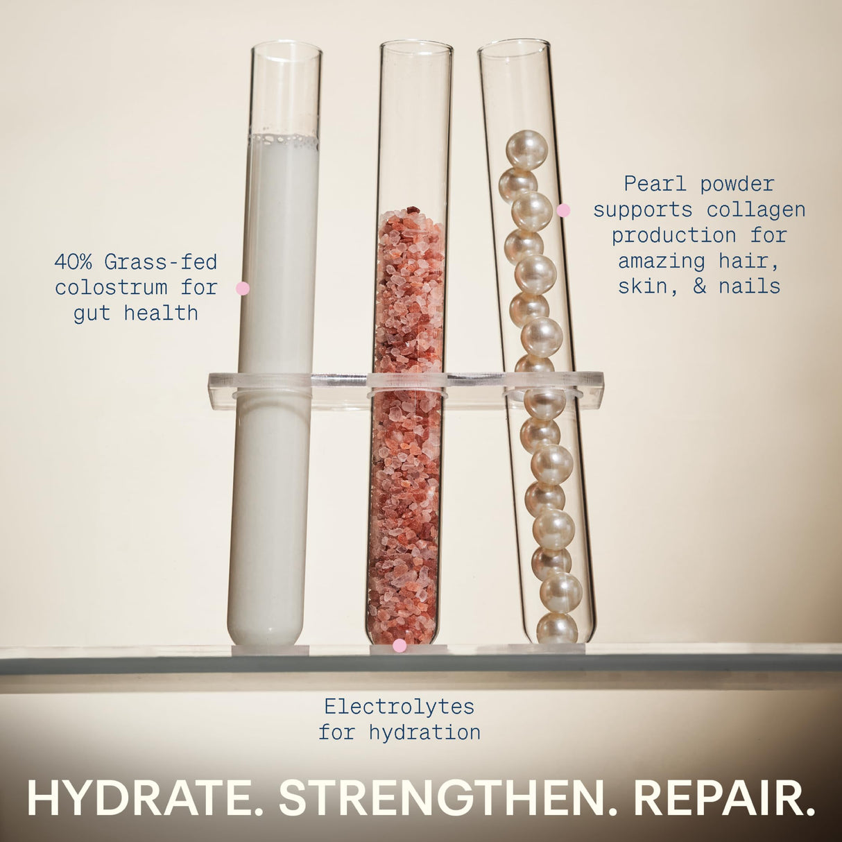 The Skinny Confidential Beauty Salt- Hydration Powder Contain Grass-Fed Colostrum, Electrolytes & Pearl Powder - Supports Immunity & Digestive Health, Glowing Skin & Radiant Hair - Gluten Free