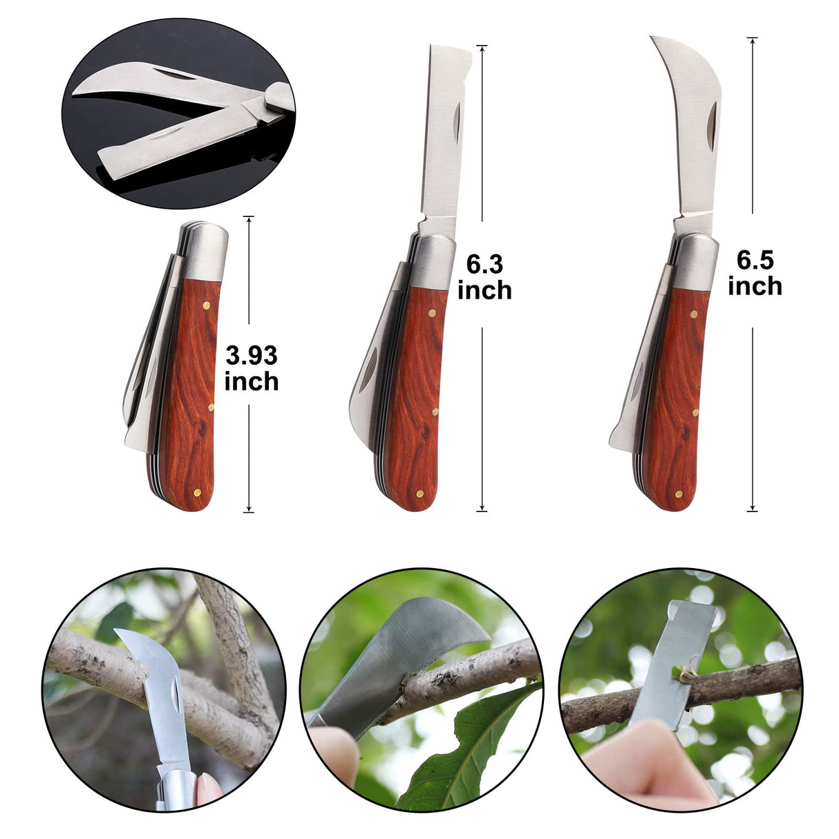 Upgrage Garden Grafting Tools, 2 in 1 Garden Pruning Tools Including Grafting Knife, Pruning Shears, Replacement Blades Grafting Tapes and Labels for Plant Branch Fruit Tree Cutting Pruner Tool Kits